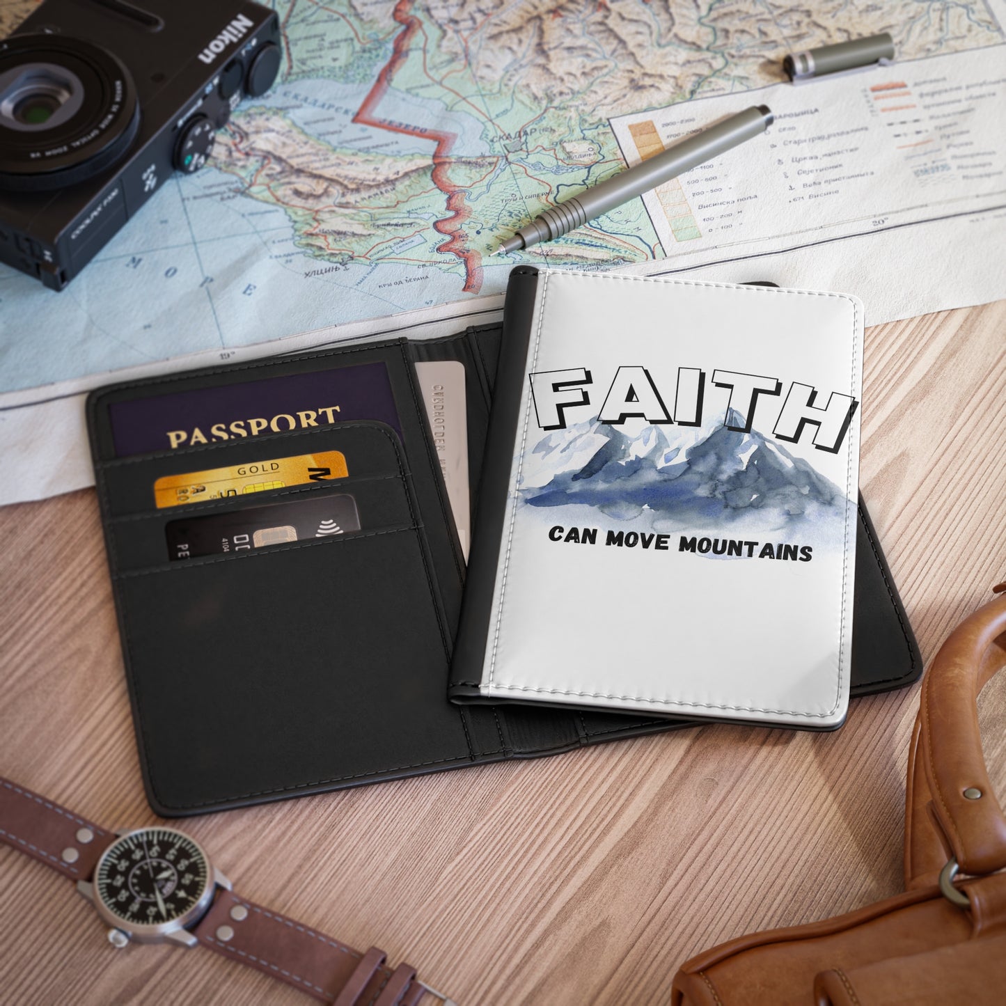 Faith Can Move Mountains Passport Cover